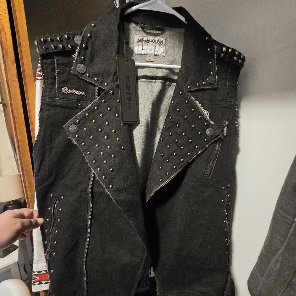 Wornstar Custom Denim Vest Large